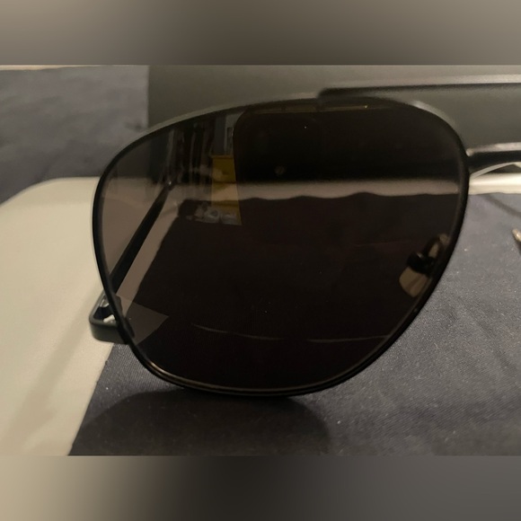 SAINT LAURENT YSL Aviator Sunglasses Matte Black Metal Frame - Picture 7 of 16